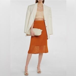 NEW Vince Crochet Knit Midi Skirt - Burnt Orange Small